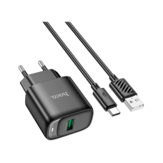 Зарядний пристрій HOCO C140A Smart USB QC3.0 + cable USB to USB-C Black (6942007627825)