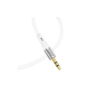 Кабель мультимедійний Lightning to 3.5mm M 1.0m silicone UPA22 white HOCO (6931474769480)