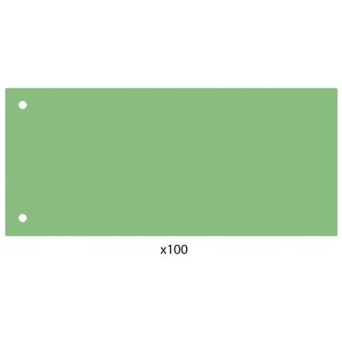 Разделитель страниц Economix 240х105 мм, пластик, зеленый, 100 шт (E30811-04)