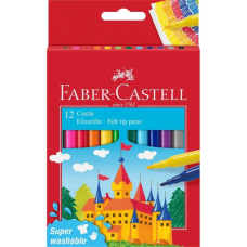Фломастери Faber-Castell Замок Felt tip pen Castle у картонній коробці 12 кольорів (31677)