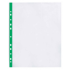 Файл Optima А4+ 40 мкм глянцевых с зеленой лентой, 20 штук (O35109-04)