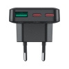 Зарядний пристрій Acefast 3xUSB 65W (2xUSB-C+USB-A) Gan A100 Fast Charger Ultra thin black (6974316283492)