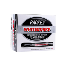 Маркер Baoke для сухостираемых досок, 2.5 мм черный 12 ш (MARK-BOA-BAO399B-12)