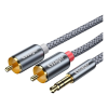 Кабель мультимедійний 3.5mm M to 2xRCA M 2.0m Essager (EYPZJ-MYA0H)