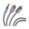 Кабель мультимедійний 3.5mm M to 2xRCA M 2.0m Essager (EYPZJ-MYA0H)
