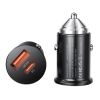 Зарядний пристрій XO CC43 1 USB QC 3.0 + 1 Type-C PD (45W) Black (XO-CC43-BK)