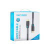 Кабель мультимедійний HDMI M to HDMI M 1.0m 4K cotton braided black zinc alloy Vention (ALMBF)