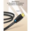 Кабель мультимедійний HDMI M to HDMI M 1.0m 4K cotton braided black zinc alloy Vention (ALMBF)