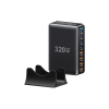 Зарядний пристрій Essager 4xUSB-C + 4xUSB 320W GaN (EZC320W-QJB0G-Z)