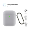 Чохол для навушників Armorstandart Ultrathin Silicone Case With Hook для Apple AirPods 2 Light Grey (ARM59685)