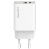 Зарядний пристрій ColorWay C101E GaN Mini 45W PD PPS USB-C + USB-A QC4.0 white (CW-CHS060PD-WT)