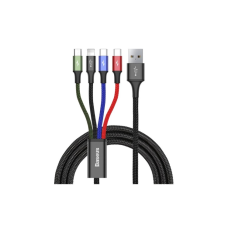 Дата кабель USB 2.0 AM to Lightning + Micro 5P + USB-C 1.2m 3.5A black Baseus (CA1T4-B01)