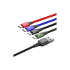 Дата кабель USB 2.0 AM to Lightning + Micro 5P + USB-C 1.2m 3.5A black Baseus (CA1T4-B01)