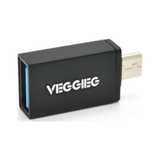 Перехідник USB 2.0 AF to Micro 5P M OTG black VEGGIEG (V-OT01)