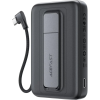 Батарея універсальна Acefast Magnetic Wireless 10000mAh, 22.5W, PD, QC/3.0, QI 15W, M24, Metal Gray (6974316284871)
