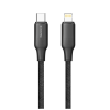 Дата кабель USB-C to Lightning 1.0m PD30W TPE embossed black ColorWay (CW-CBPDCL101-BK)