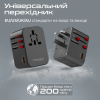 Зарядний пристрій Promate tripmate-gan65.black