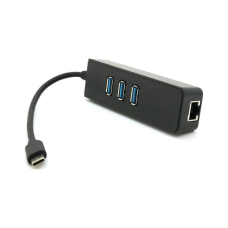 Концентратор Voltronic USB-C to 3xUSB 3.0 + RJ45 1000Mbps black (YT-TCA3H3+Et-W)