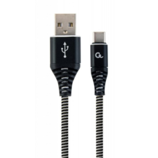 Дата кабель USB 2.0 AM to USB-C 2.0m Cablexpert (CC-USB2B-AMCM-2M-BW)