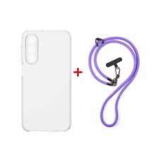 Чохол до мобільного телефона Dengos Case + Cross-body Strap Samsung Galaxy A17/A26 Clear+Purple (DG-KM-CCRB-19)