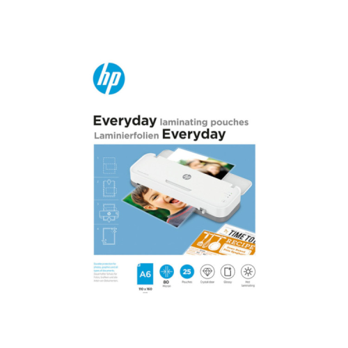 Пленка для ламинирования HP Everyday Laminating Pouches, A6, 80 Mic, 110 x 160, 25 pcs (9156) (838142)