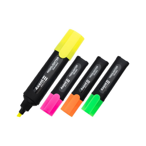 Набір маркерів Axent Highlighter Standard D2505, 1-5 мм клиноп, 4 кольора (D2505-40)