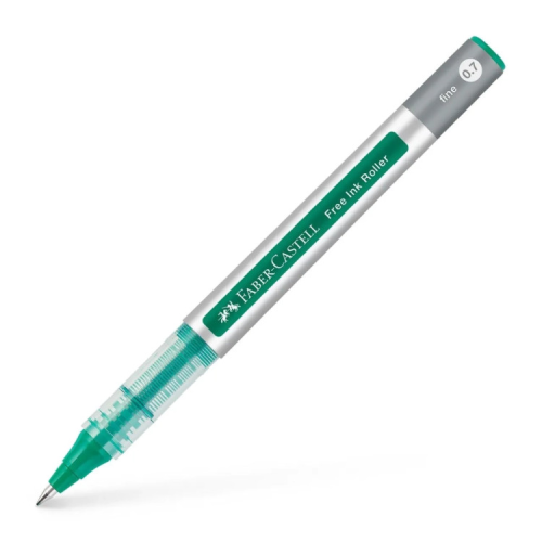 Ролер Faber-Castell Free Ink rollerball, колір чорнила зелений, 0,7 мм, одноразова (29339)