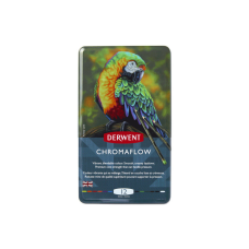 Олівці кольорові Derwent Chromaflow 12 кол. у металевому пеналі (5028252616119)