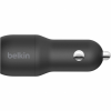 Зарядний пристрій Belkin Car Charger 24W Dual USB-A, USB-A - MicroUSB, 1m, black (CCE002BT1MBK)