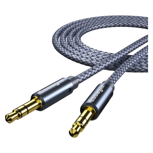 Кабель мультимедийный 3.5mm M to 3.5mm M 5.0m gray Essager (EYP35-DYD0G)