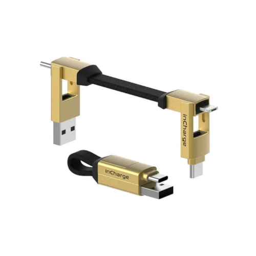 Дата кабель 6in1 inCharge 6 - 0.06m gold Rolling Square (SIX03R)