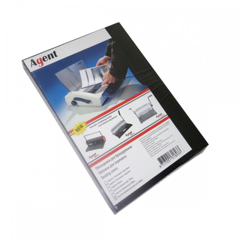 Обложка для переплета Agent пласт. А4 180мк коричневая, уп/100 (1510489)