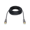 Кабель мультимедійний HDMI M to HDMI M 15m 4K AOC hybrid-fiber black Digitus (AK-330125-150-S)