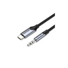 Кабель мультимедійний USB-C to 3.5mm M 1.0m gray Vention (BGKHF)