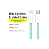 Дата кабель USB-C to Lightning 2.0m 20W green Baseus (CALD000106)