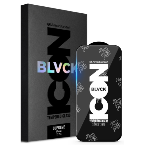 Скло захисне Armorstandart Supreme Black Icon Apple iPhone 17 Pro (ARM86400)