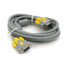 Кабель мультимедийный VGA M to VGA M 3.0m 1080P grey-yellow Merlion (YT-VGA(M)/(M)3+6GR-3m)