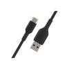 Дата кабель USB 2.0 AM to USB-C 0.15m 15W PVC black Belkin (CAB001BT0MBK)