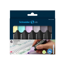 Набір маркерів Schneider JOB текстових 150, 6 пастельні кольори в картонній упаковці (S115099)