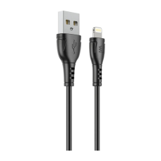 Дата кабель USB 2.0 AM to Lightning 1.0m PVC black Wibrand (WI.DC/BO1B-UL)