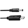 Кабель живлення USB to DC 5.5x2.5mm 12V 1.0m black ColorWay (CW-CBUD067-BK)