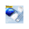 Зарядний пристрій Essager USB-C PD20W + cable USB-C to Lightning white (EFJB02-XBL02-T)