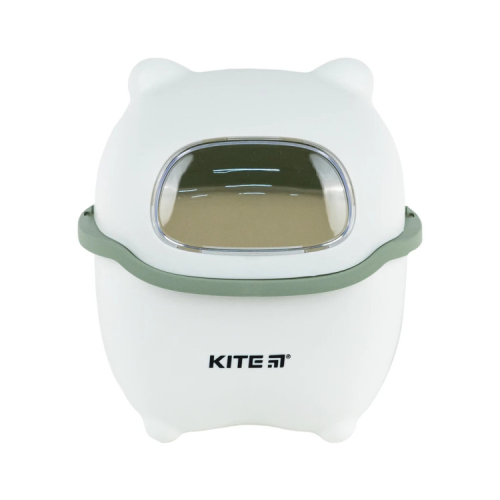 Корзина для бумаг Kite Настольный мусорный контейнер, бело-зеленый (K24-009-7)