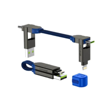 Дата кабель 6in1 inCharge X 0,14m 100W blue Rolling Square (X02WR)