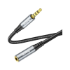 Кабель мультимедійний 3.5mm M to 3.5mm F 1.0m UPA20 3.5 audio Gray HOCO (6931474762153)