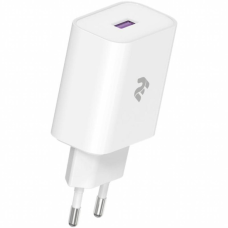 Зарядное устройство 2E USB Wall Charger QC3.0 DC5V/3A, Max 18W, white (2E-WC1USB18W-W)