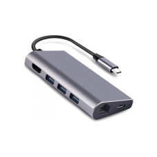 Концентратор Dynamode USB3.1 Type-C to HDMI, 3хUSB3.0, RJ45, USB Type-C Female, SD (Dock-USB-TypeC-HDMI-USB3.0-RJ45)