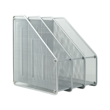 Лоток для бумаг Axent вертикальный 3-в-1, металлический, серебряный (2128-03-A)