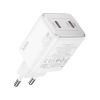 Зарядний пристрій HOCO N42 Elogiado 2xUSB-C PD45W + cable USB-C to Lightning White (6942007617116)