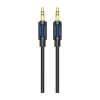 Кабель мультимедійний 3.5mm M to 3.5mm M 1.0m silicone BL20 black BOROFONE (6941991114373)